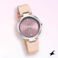 Fastrack Stunners Quartz Analog Pink Dial Leather Strap Watch for Girls - image number 0