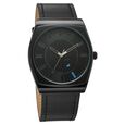 Fastrack Stunners Quartz Analog Black Dial Black Leather Strap Watch For Guys - image number 1