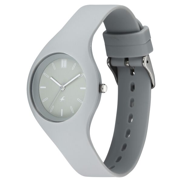 Fastrack Tweens Quartz Analog Grey Dial Grey Silicone Strap Watch - image number 2