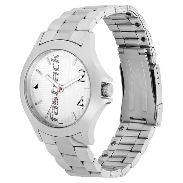 Fastrack Quartz Analog White Dial Stainless Steel Strap Watch for Guys - image number 2