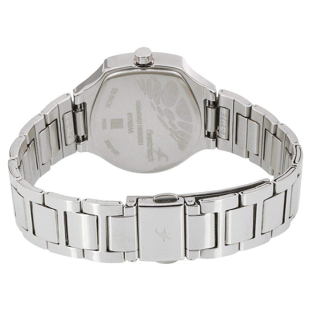 Buy Online Fastrack Varsity Quartz Analog Black Dial Stainless Steel Strap Watch for Girls 6175sm02 Fastrack