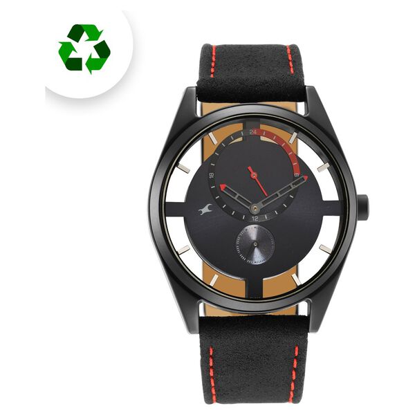 Fastrack Revibe Quartz Multifunction Black Dial Fabric Strap Watch for Guys - image number 2
