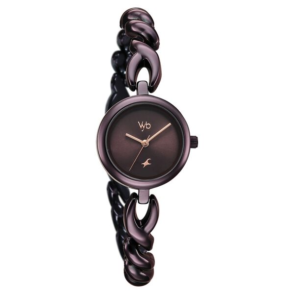 Vyb Siren By Fastrack Quartz Analog Purple Dial Purple Stainless Steel Strap Watch For Girls - image number 2
