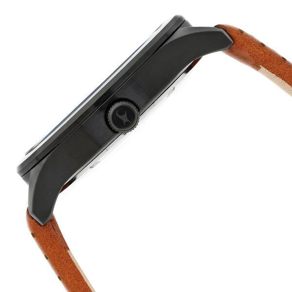 Fastrack Loopholes Quartz Analog with Date Black Dial Leather Strap Watch for Guys - image number 3
