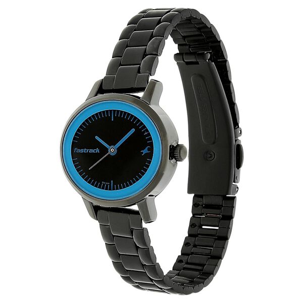 Fastrack Quartz Analog Black Dial Stainless Steel Strap Watch for Girls - image number 1