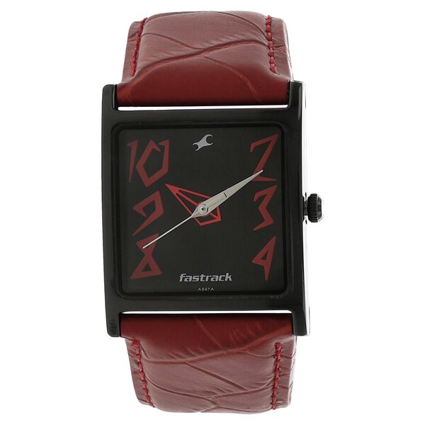 Fastrack Quartz Analog Black Dial Leather Strap Watch for Girls - image number 0