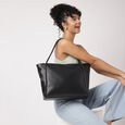 Fastrack Spacious Laptop Tote Bag for Women | Stylish Tote Bag for Girls, Ladies, Women | College Everyday Bag Made of High-Quality Faux Leather (Black) - image number 8