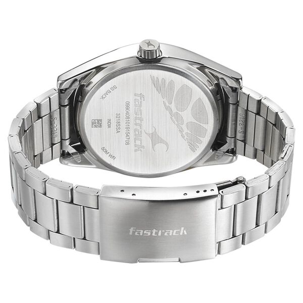Fastrack Go Skate Quartz Analog with Date Black Dial Stainless Steel Strap Watch for Guys - image number 4