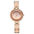 Fastrack Vyb Starlet Quartz Analog Pink Dial Rose Gold Color Metal Strap Watch For Girls - image number 1
