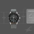 Fastrack Fastrack Overdrive Quartz Chronograph Tachymeter Black Dial Blue Leather Strap Watch For Guys - image number 3