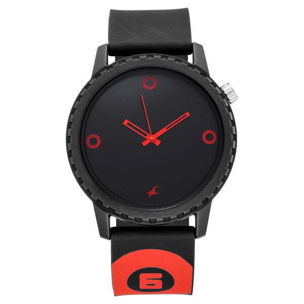 Fastrack Quartz Analog Black Dial Silicone Strap Watch for Unisex - image number 1