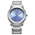 Fastrack Vyb Quest Quartz Analog Blue Dial Silver Color Metal Strap Watch For Guys - image number 1
