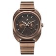Fastrack Wild Analog with Burgandy Dial Gun Metal Strap Watch for Guys