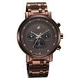 Fastrack Kronos Multifunction Brown Dial Stainless Steel Strap Watch for Guys - image number 1
