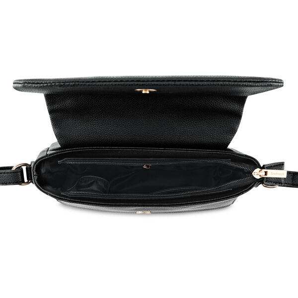 Fastrack Sling Bag with Adjustable Strap in Black - image number 7