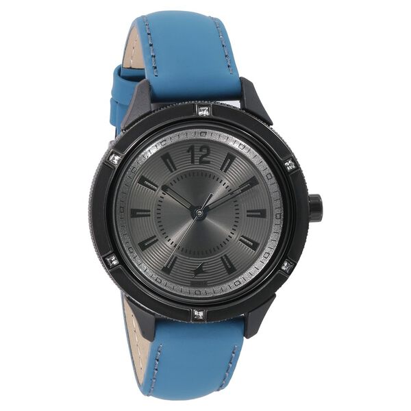 Fastrack Modular Quartz Analog Anthracite Dial Leather Strap Watch for Girls - image number 0