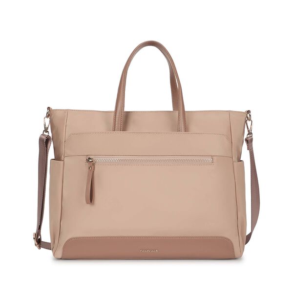 Nylon edit laptop tote -  beige - image number 1