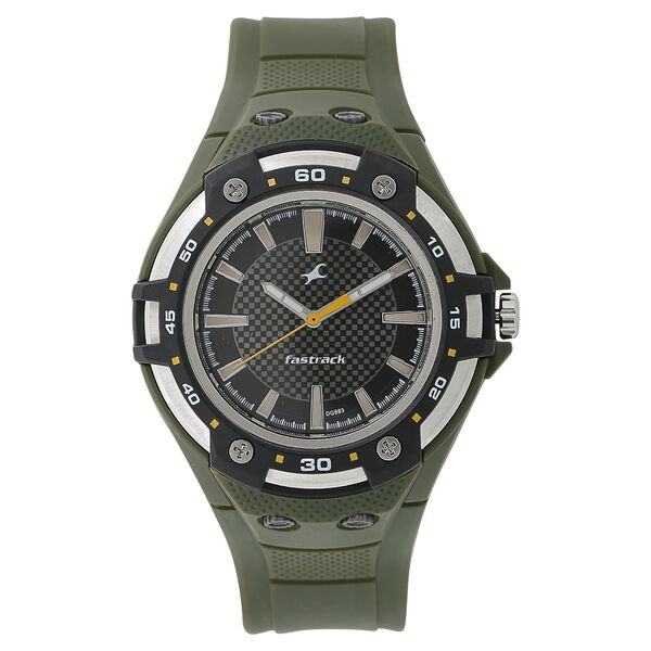 Fastrack Quartz Analog Black Dial Plastic Strap Watch for Guys - image number 0