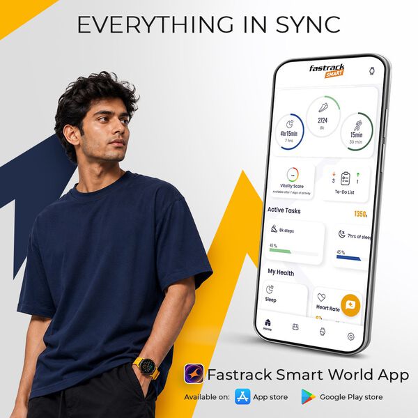 Fastrack Smart Jupiter R3 Pro 3.63 cm AMOLED Smartwatch BT Calling 100+ Sports Modes 5-Day Battery - image number 7
