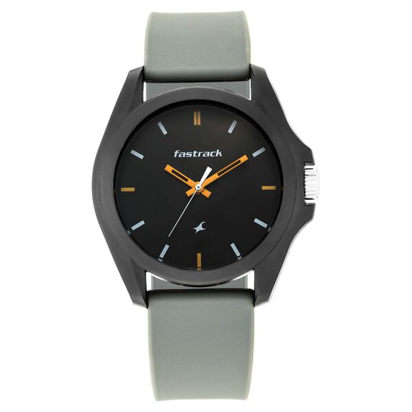 Fastrack Fastfit Quartz Analog Grey Dial Grey Colour Silicone Strap Unisex Watch - image number 1