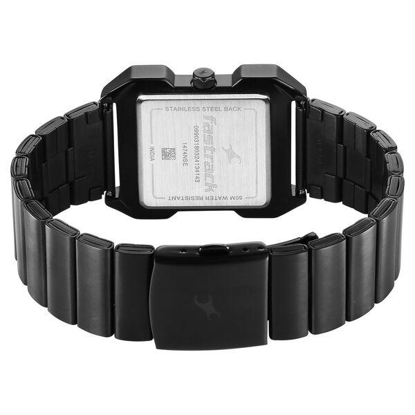 Fastrack Pulse Quartz Analog Black Dial With Black Stainless steel Strap Watch for Guys - image number 4