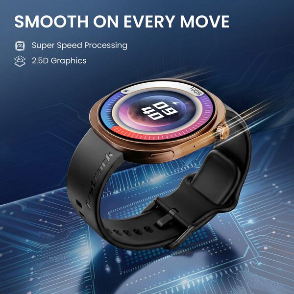 Fastrack Revoltt FR3 Pro Smartwatch with 1.43" AMOLED Display Dynamic 60Hz Refresh HRM SpO2 Sleep Functional Crown - image number 3