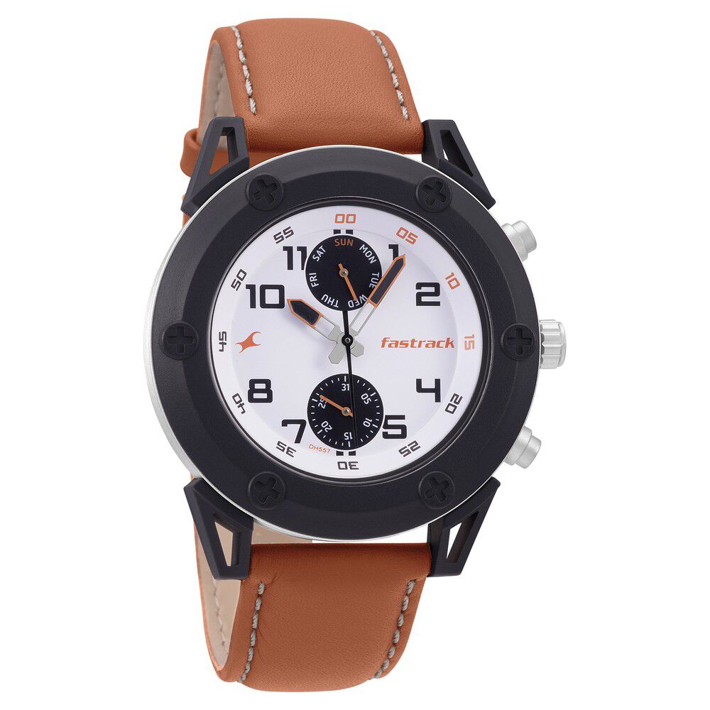 Fastrack analog white dial men's watch store