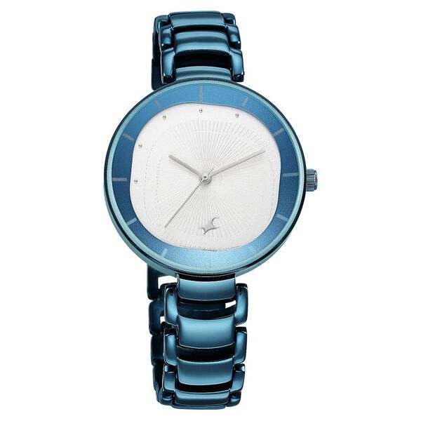 Fastrack Style Up Quartz Analog Silver Dial Metal Strap Watch for Girls - image number 2