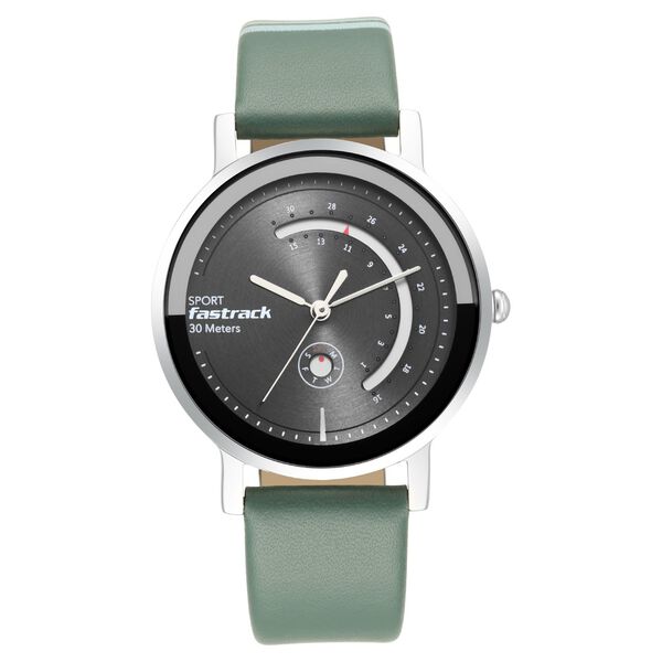 Fastrack Wear Your Look Quartz Analog with Day and Date Grey Dial Leather Strap Watch for Girls - image number 1