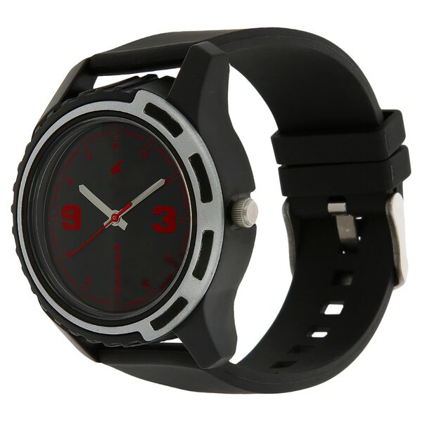 Fastrack Quartz Analog Black Dial Plastic Strap Watch for Guys - image number 1