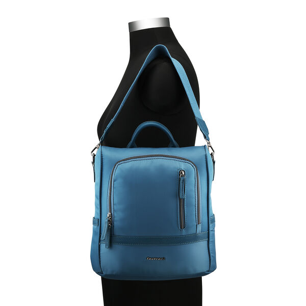 Fastrack Nylon Backpack with Detachable Belt in Blue - image number 5