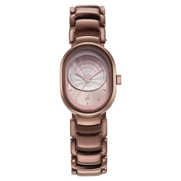 Fastrack Uptown Retreat Quartz Analog Brown Dial Metal Strap Watch for Girls - image number 2