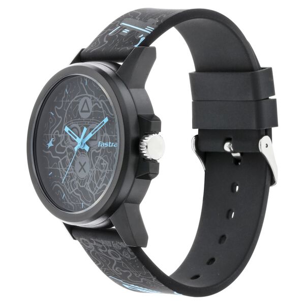 Fastrack Unisex Arcade cyberpunk Watch: Charcoal Hues with Aqua Accent - image number 2