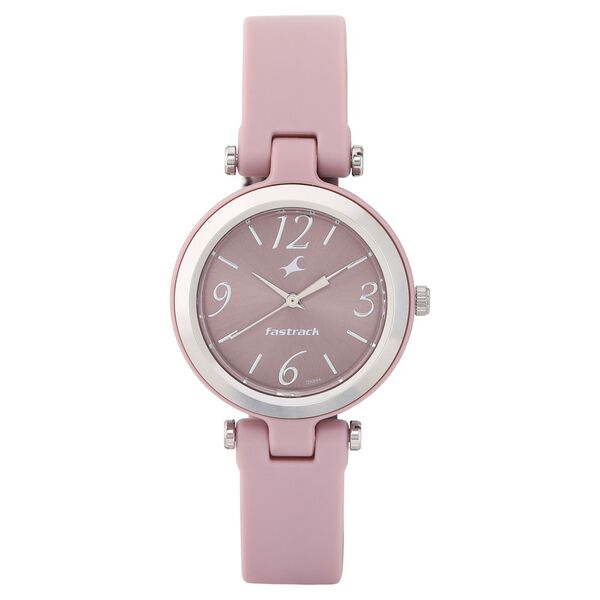 Fastrack Trendies Quartz Analog Pink Dial Silicone Strap Watch for Girls - image number 1