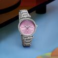 Vyb Diva By Fastrack Quartz Analog Rose Gold Dial Rose Gold Metal Strap Watch For Girls