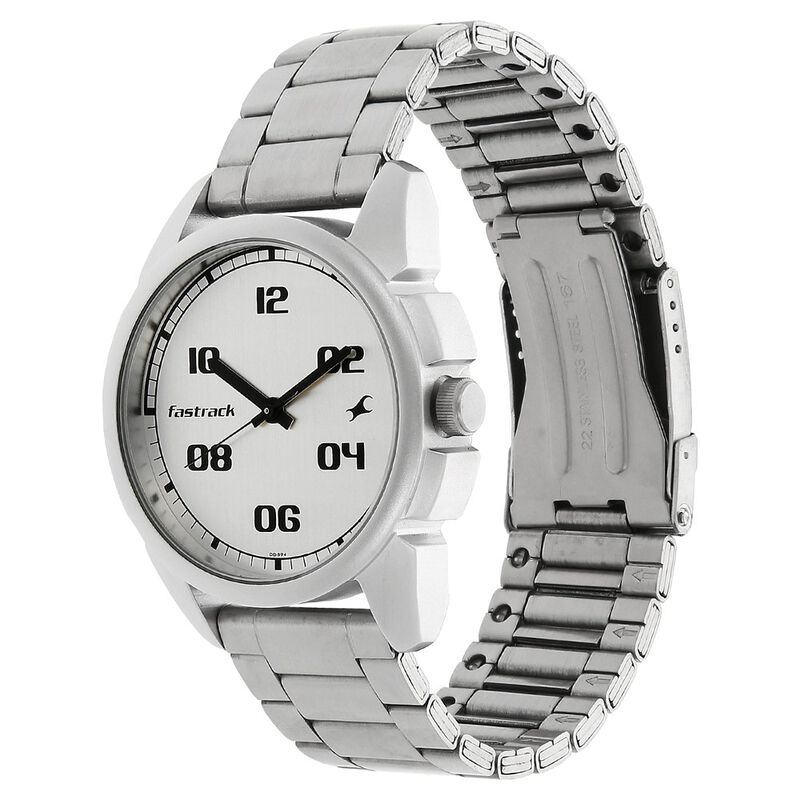 Buy Online Fastrack Quartz Analog Silver Dial Stainless Steel