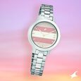 Fastrack Tripster Quartz Analog Bicolour Dial Leather Strap Watch for Girls