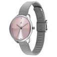 Fastrack Stunners Quartz Analog Pink Dial Silver Stainless Steel Strap Watch For Girls - image number 2