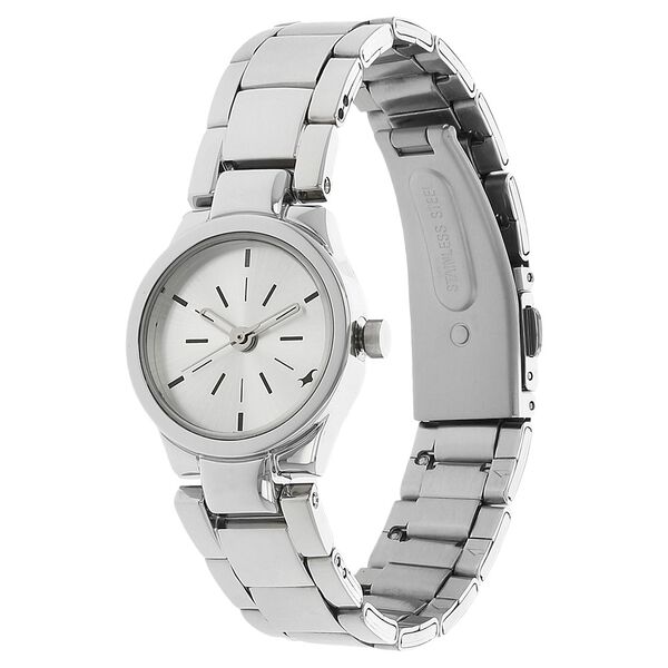 Fastrack Quartz Analog Silver Dial Metal Strap Watch for Girls - image number 1