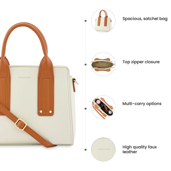 Fastrack Structured Satchel Bag with Detachable Sling - image number 9