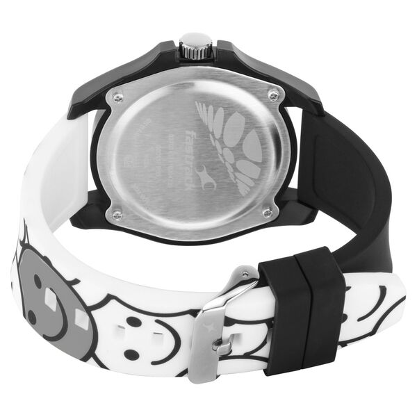 Fastrack Hashtag Quartz Analog White Dial Silicone Strap Unisex Watch - image number 4