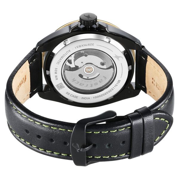 Fastrack Automatics Black Dial Leather Strap Watch for Guys - image number 5