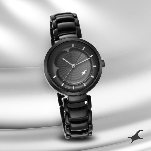 Fastrack Uptown Retreat Quartz Analog Black Dial Metal Strap Watch for Girls - image number 0