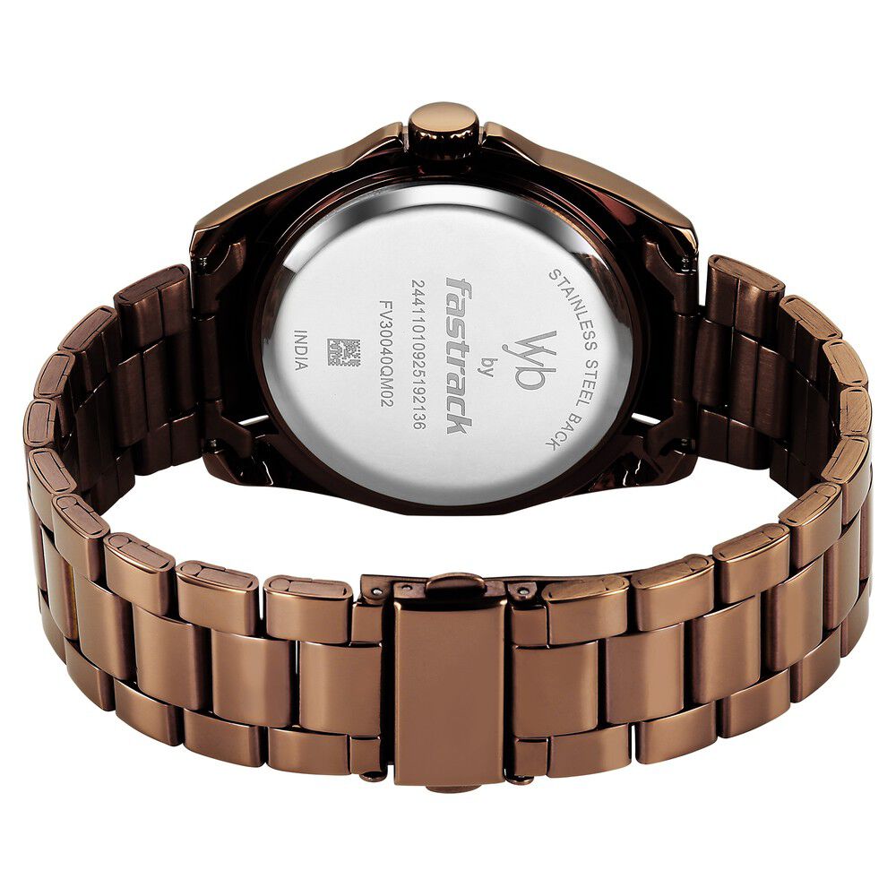 Buy Online Vyb Challenger By Fastrack Quartz Analog Brown Dial