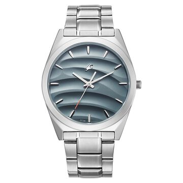 Fastrack Gelato Silver metal strap watch with Mint chip dial for Guys