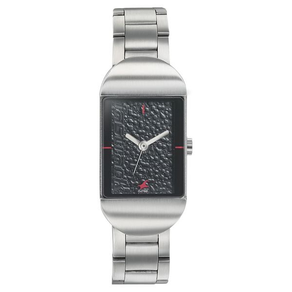 Fastrack Go Skate Quartz Analog Black Dial Stainless Steel Strap Watch for Girls - image number 1