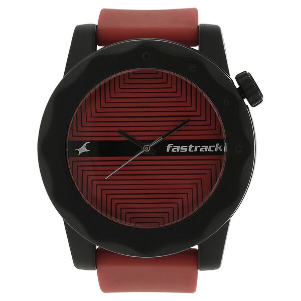 Fastrack Quartz Analog Red Dial Plastic Strap Watch for Unisex - image number 0