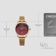 Vyb Classiqu� By Fastrack Quartz Analog Maroon Dial Rose Gold Stainless Steel Strap Watch For Girls - image number 3