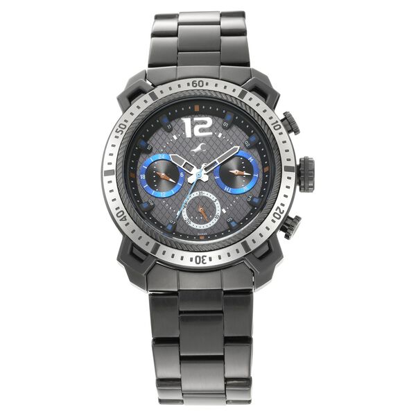Fastrack All Nighters Quartz Analog Black Dial Stainless Steel Strap Watch for Guys - image number 1