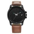 Fastrack Pulse Quartz Analog Black Dial With Tan Leather Strap Watch for Guys - image number 1